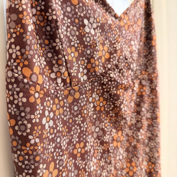 Motel Rocks Brown Floral Slip Dress – Small - Picture 2 of 10
